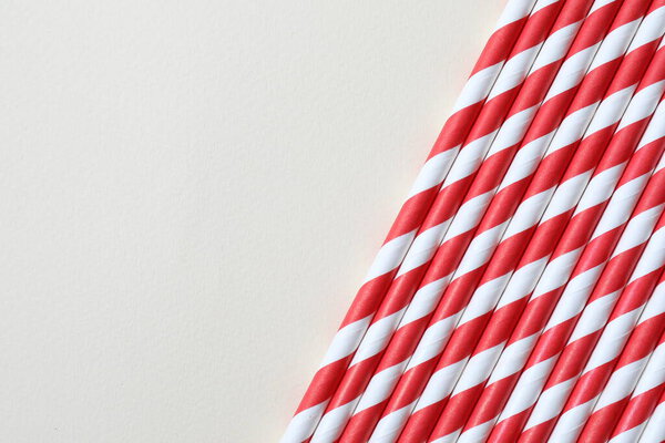 red and blue striped striped paper isolated on white