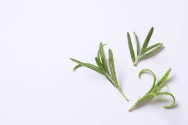 Biberiye ve kekik beyaz arkaplanda izole edilmiş