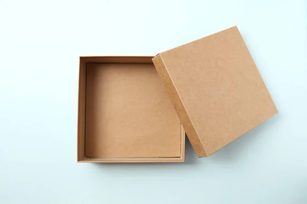 Open box on colored background