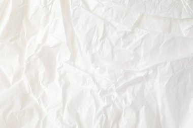 beyaz buruşmuş kağıt doku arkaplanı.