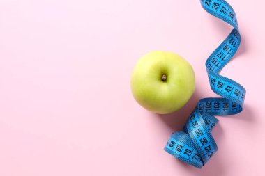 Diet and weight loss, healthy lifestyle, composition with measuring tape