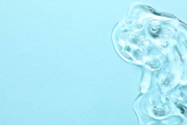 Renk arkaplanındaki jel dokusu örnekleri. Aloe vera cilt bakım ürününü kapat 