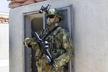 Türk Ordusu Havacılık Komutanlığı 'nda tam teçhizatlı Türk Komandosu, Ankara, Türkiye - 7 Nisan 2021