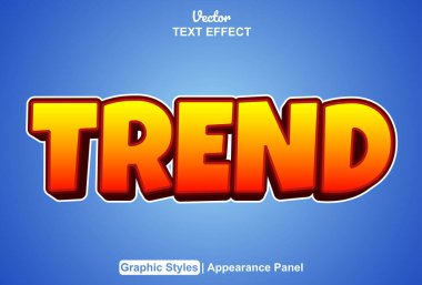 turuncu grafik biçimli ve düzenlenebilir trend metin efekti