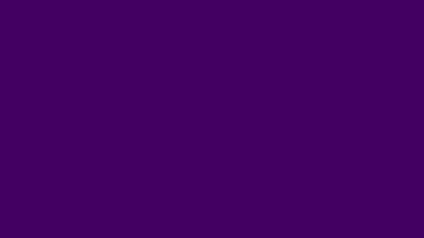 Animado Pronto Texto Sobre Fondo Púrpura Simple — Vídeos de Stock