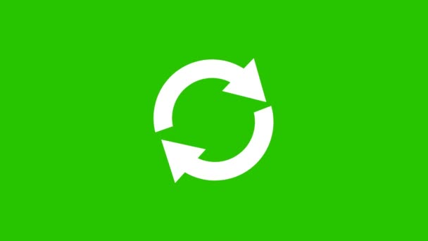 Symbolanimation Auf Grünem Hintergrund Neu Laden — Stockvideo