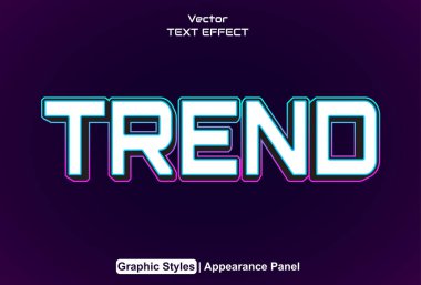 mavi grafik biçimli ve düzenlenebilir trend metin efekti