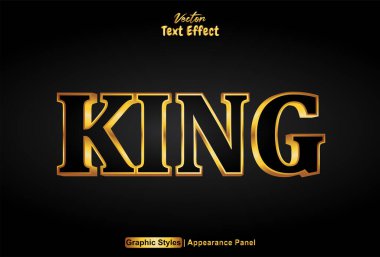 kral renk grafik biçimi ve düzenlenebilir metin efekti.
