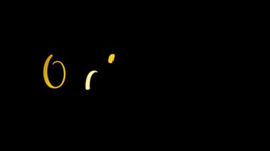 Sevgililer Günü 'nüz kutlu olsun. Sevgililer Günü animasyon metni siyah arkaplanda el yazısıyla yazılmış..