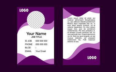 Mor Tasarımlı Modern Profesyonel Kimlik Şablonu