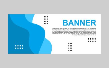 banner template with blue color for promotion and company.