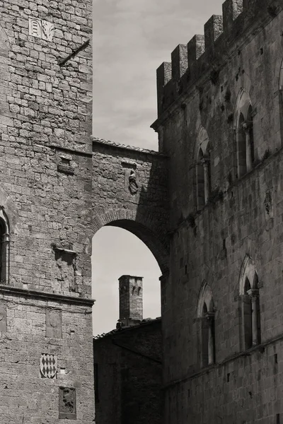 Partiell Över Piazza Dei Priori Volterra Pisa Toscana Italien — Stockfoto