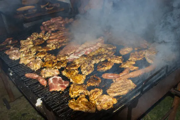 Vlees Verleiden Grote Grill — Stockfoto