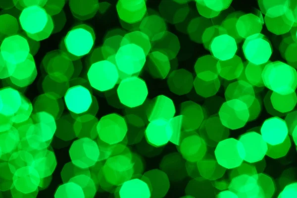 Defocused Christmas Green Abstract Bokeh Lights Background Festive Lights Blurred — Stock Photo, Image
