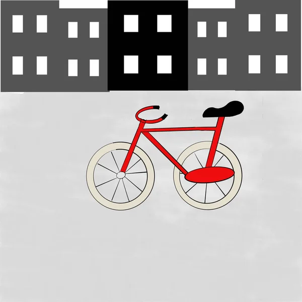 Rower Mieście — Zdjęcie stockowe