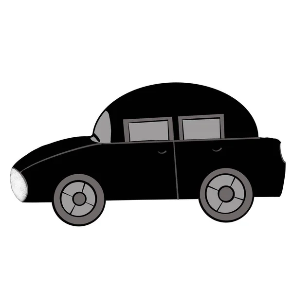 Czarny Samochód Dla Ilustracji — Zdjęcie stockowe