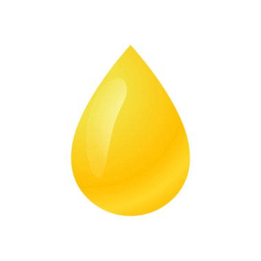 Yağ damlası simgesi, çizgi film tarzı