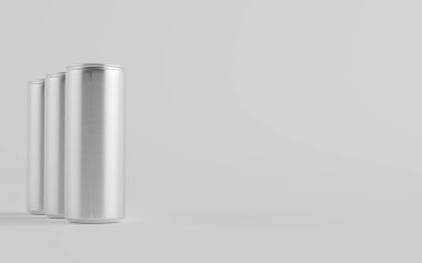 250 gram. / 250 ml Alüminyum Soda / Enerji İçeceği / Seltzer / Buzlu Kahve Kutusu - Üç Kutu. 3B Görüntü