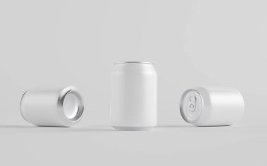 250 gram. 250ml Stubby Alüminyum İçecek Kutusu - Üç Kutu. Blank Label. 3B Görüntü