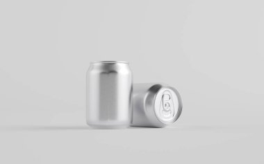 250 gram. 250ml Stubby Alüminyum İçecek Kutusu - İki Kutu. 3B Görüntü