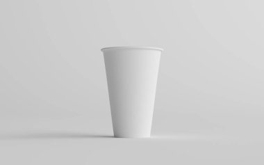 16 ons. Duvar kağıdı, büyük boy kahve kupası, bir fincan. 3B Görüntü