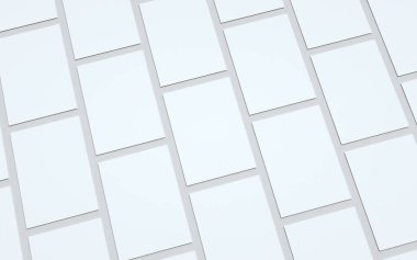 A6 El ilanı / kart / davet Mock-Up-birden fazla el ilanları. 3D çizim