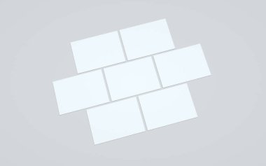 A6 El ilanı / kart / davet Mock-Up-birden fazla el ilanları. 3D çizim