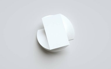Business Card Model Model (US 3.5 x 2) - Bir Spiral kart yığını. 3B Görüntü