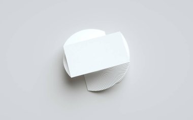 Business Card Model Model (US 3.5 x 2) - Bir Spiral kart yığını. 3B Görüntü