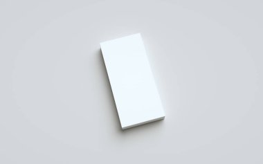 DL Flyer / Davetiye Model-up - Bir yığın Flyers. 3B Görüntü