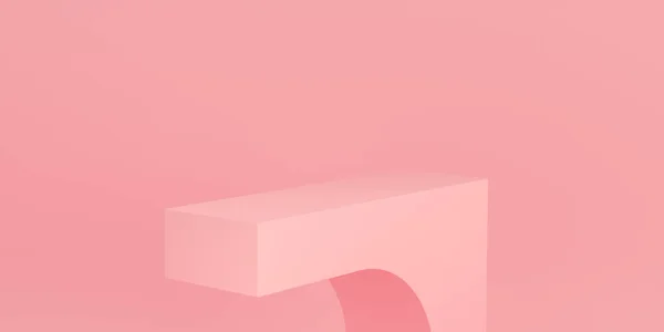 Product Podium ピンクのポディウム ピンクの背景 3Dイラスト — ストック写真