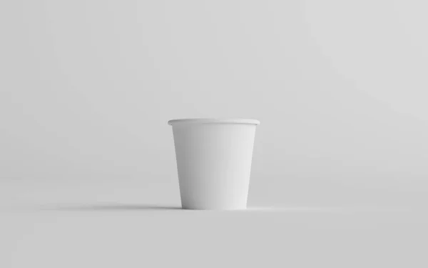 Small Single Wall Paper Espresso Coffee Cup Mockup One Cup — Stock Photo, Image