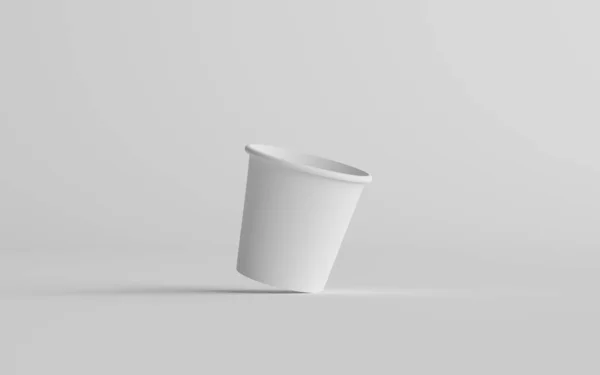 4盎司 小型单壁纸浓缩咖啡杯 一杯咖啡 3D说明 — 图库照片