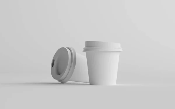 Unzen Single Wall Paper Espresso Coffee Cup Mockup Mit Weißem — Stockfoto