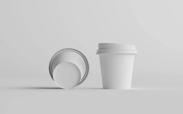 온스요 페이퍼 Single Wall Paper Espresso Coffee Cup Mockup White — 스톡 사진