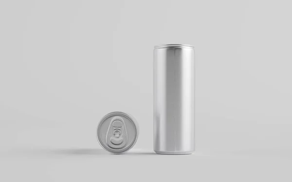 Åtta 250 Aluminiumsoda Energidryck Seltzer Iskaffe Kan Mockup Två Burkar — Stockfoto