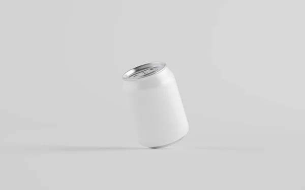 250Ml Stubby Aluminium Beverage Dapat Mockup One Can Label Kosong — Stok Foto