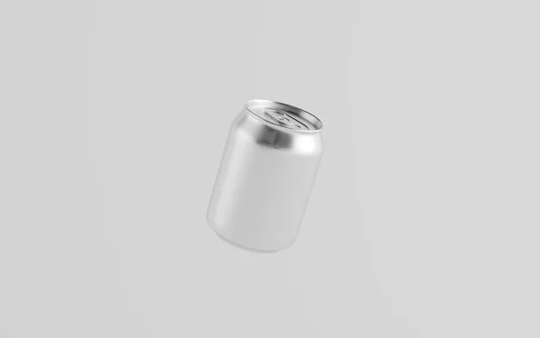 250Ml Stubby Aluminium Beverage Can Mockup Uma Lata Flutuante Ilustração — Fotografia de Stock