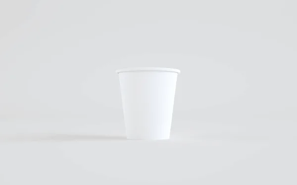 Унций Paper Coffee Cup Mocup Lid One Cup Моделирование — стоковое фото