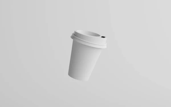 Onzas 355Ml Single Wall Paper Regular Medium Coffee Cup Mockup —  Fotos de Stock