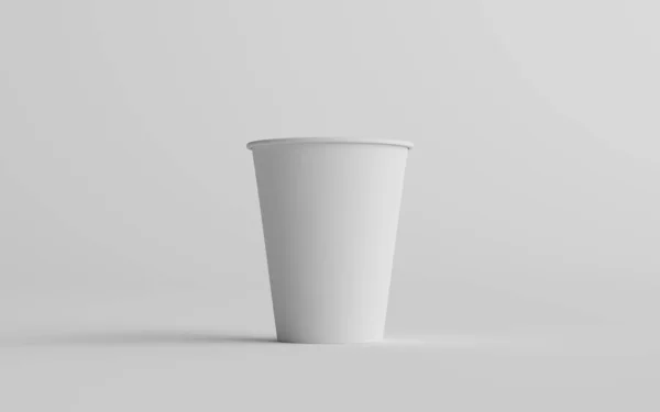 355Ml Single Wall Paper Regular Medium Coffee Cup Mockup Jeden — Stock fotografie