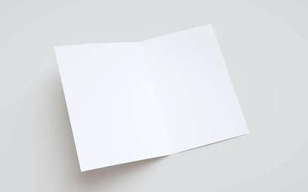 A4二つ折り 半折りパンフレット Mock — ストック写真