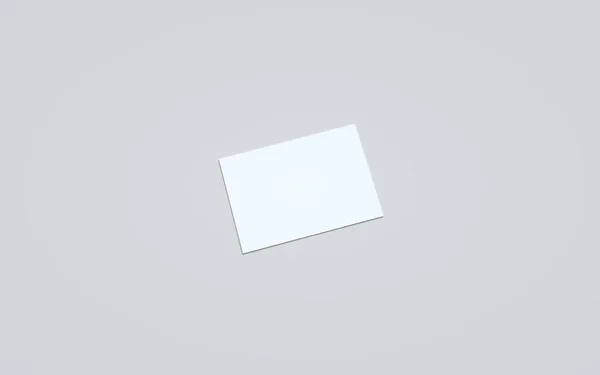 A6フライヤー ポストカード 招待状モックアップ One Flyer 3Dイラスト — ストック写真