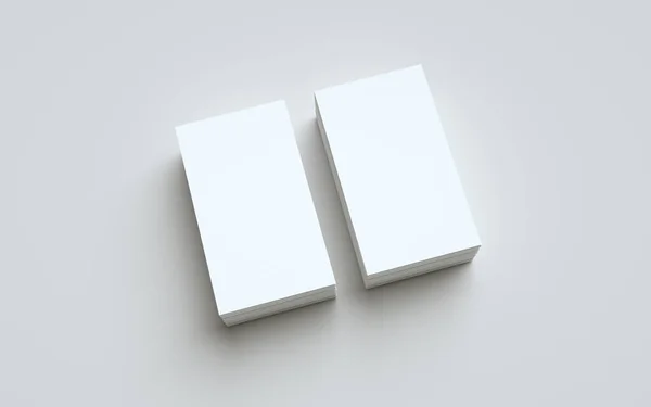 名片模型 5X2 两堆卡片 3D说明 — 图库照片