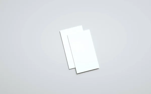 Business Card Mock Two Overlapping Cards Illustration — Stock Photo, Image