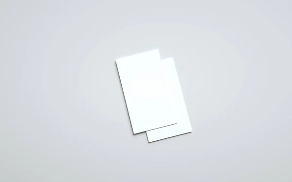 名刺モックアップ 2枚の重複カード 3Dイラスト — ストック写真