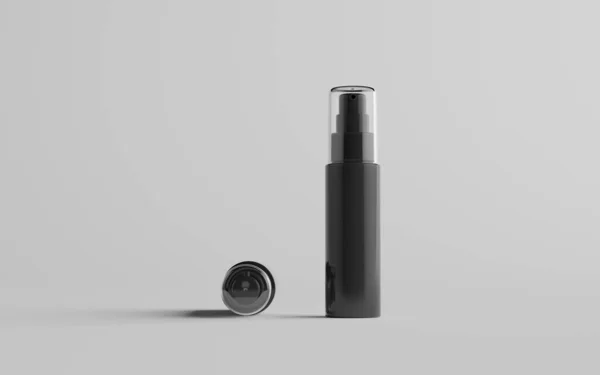 50毫升黑色塑料喷雾器模型 3D说明 — 图库照片