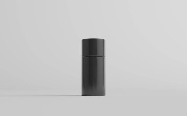 75 ml Black Plastic Roll-On / Spray Deodorant Şişe Mockup - Bir şişe. 3B Görüntü
