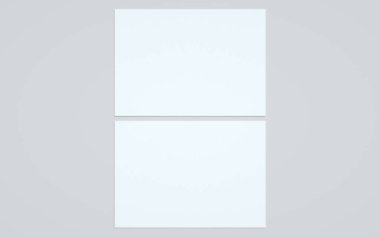 A4 Flyer / Letterhead Model-Model-İki Broşür. 3B Görüntü