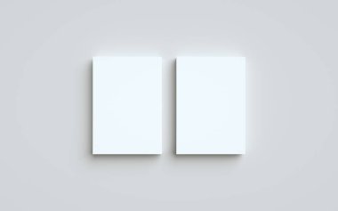 A5 Flyer / Broşür Modifiye-İki Uçan Yığını. 3B Görüntü